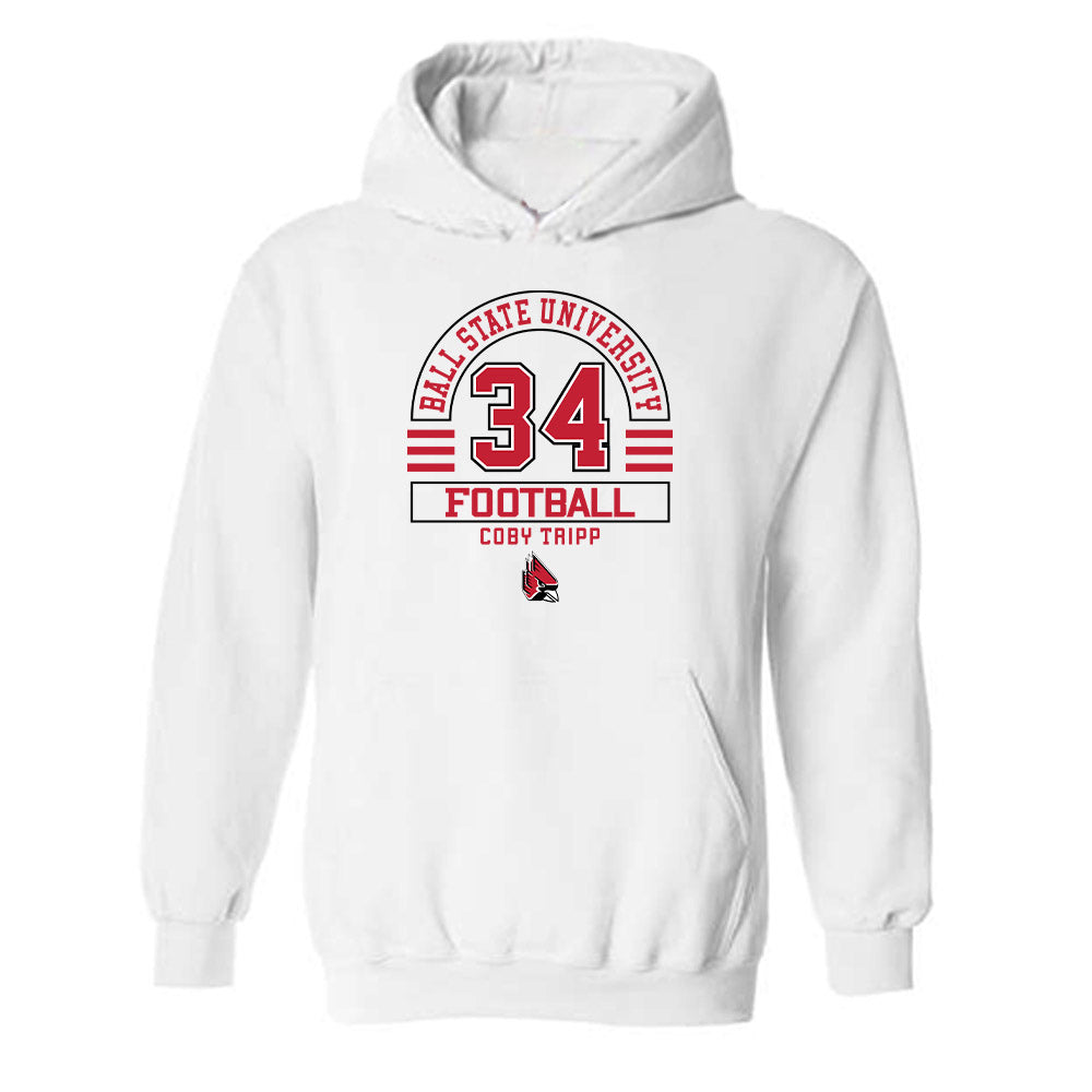 Ball State - NCAA Football : Coby Tripp - Classic Fashion Shersey Hooded Sweatshirt-0