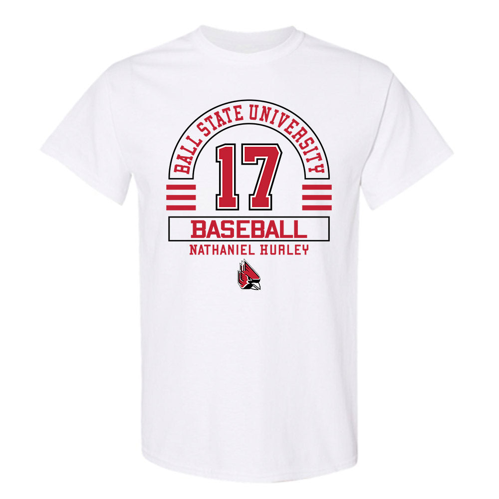 Ball State - NCAA Baseball : Nathaniel Hurley - Classic Fashion Shersey T-Shirt-0
