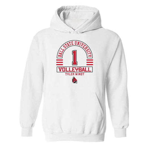 Ball State - NCAA Men's Volleyball : Tyler Windt - Classic Fashion Shersey Hooded Sweatshirt-0