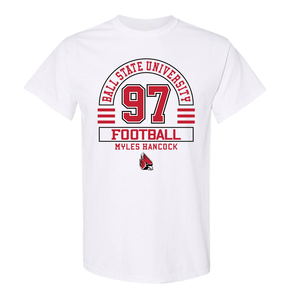Ball State - NCAA Football : Myles Hancock - Classic Fashion Shersey T-Shirt-0