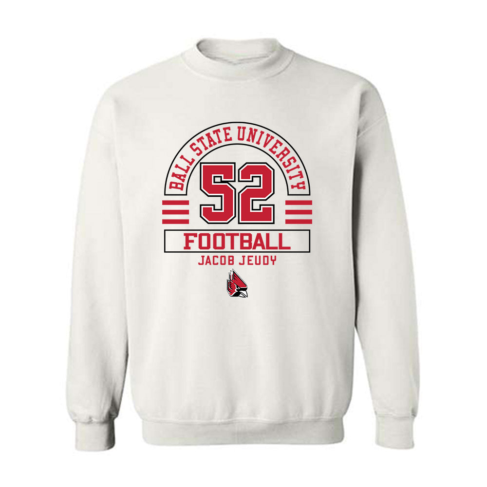 Ball State - NCAA Football : Jacob Jeudy - Classic Fashion Shersey Crewneck Sweatshirt-0