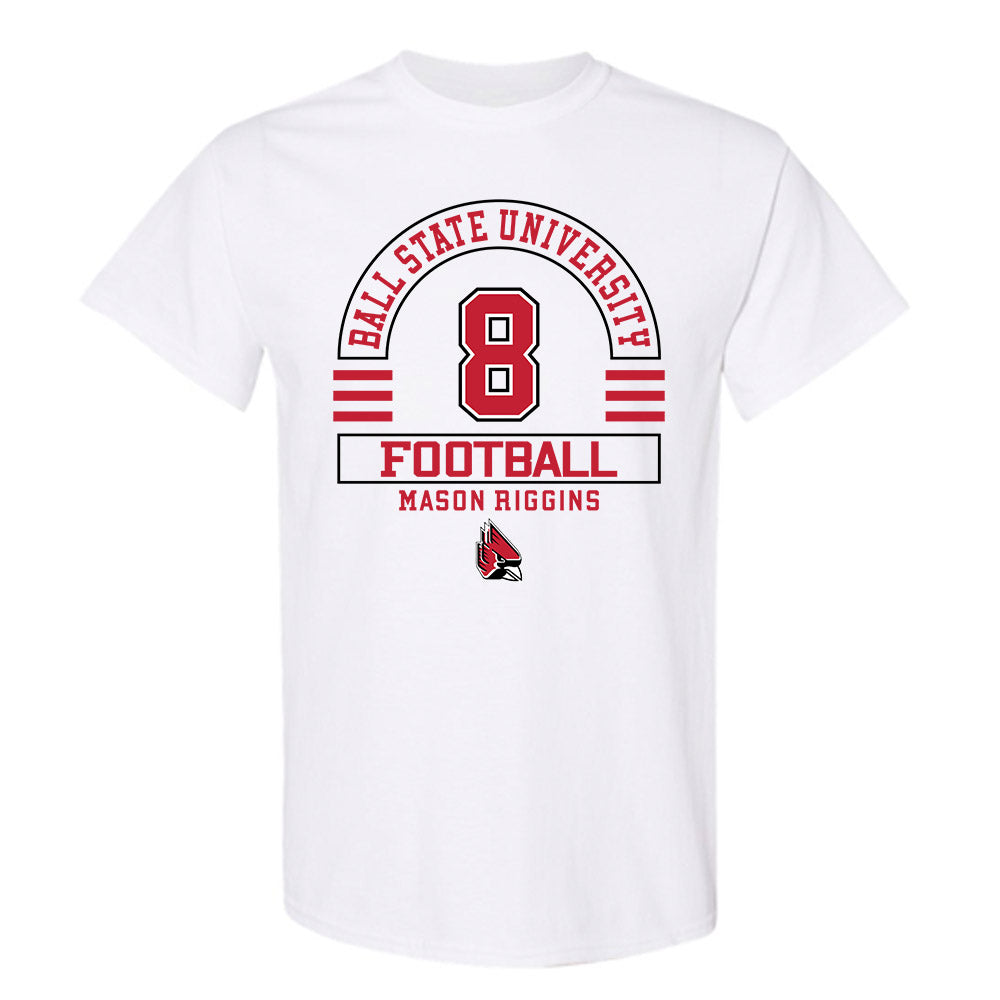 Ball State - NCAA Football : Mason Riggins - Classic Fashion Shersey T-Shirt-0