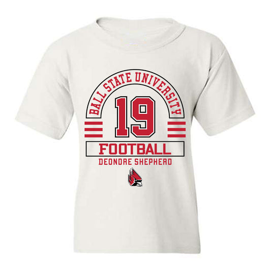 Ball State - NCAA Football : Deondre Shepherd - Classic Fashion Shersey Youth T-Shirt-0
