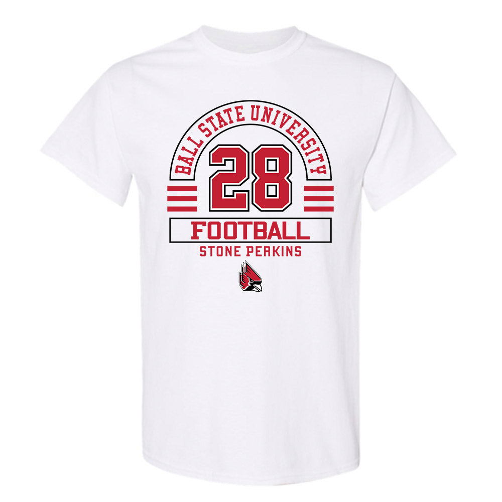 Ball State - NCAA Football : Stone Perkins - Classic Fashion Shersey T-Shirt-0