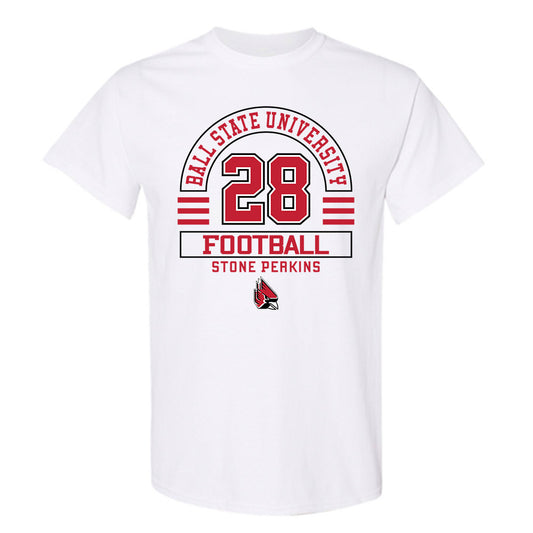 Ball State - NCAA Football : Stone Perkins - Classic Fashion Shersey T-Shirt-0