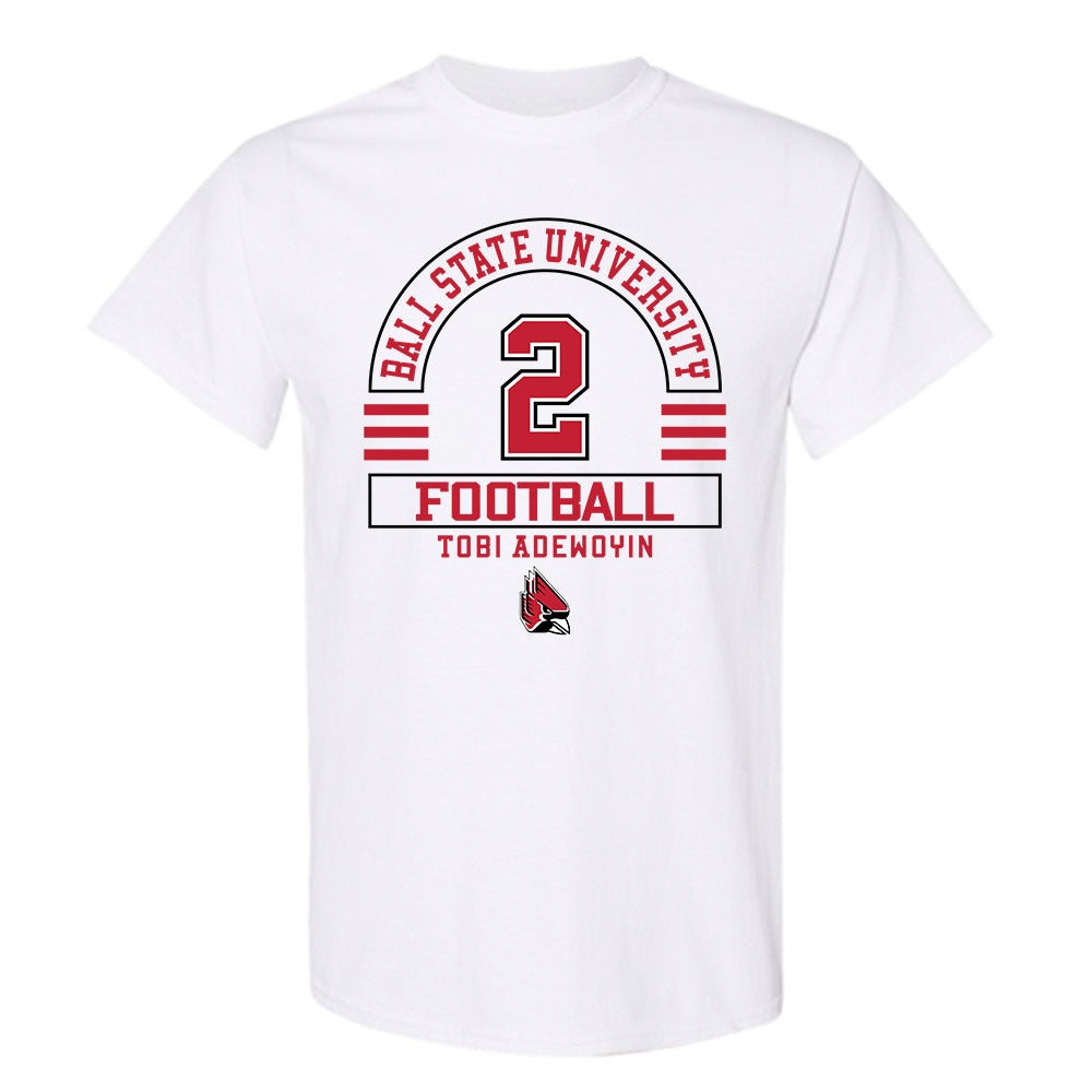 Ball State - NCAA Football : Tobi Adewoyin - Classic Fashion Shersey T-Shirt-0