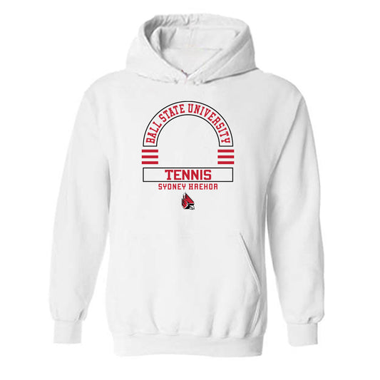 Ball State - NCAA Women's Tennis : Sydney Hrehor - Classic Fashion Shersey Hooded Sweatshirt-0