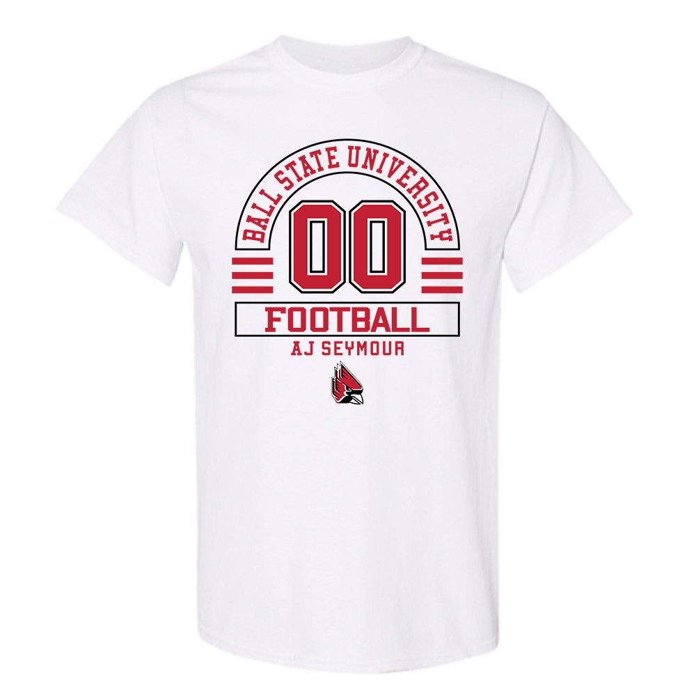 Ball State - NCAA Football : AJ Seymour - Classic Fashion Shersey T-Shirt-0