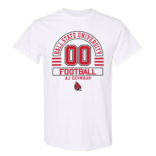 Ball State - NCAA Football : AJ Seymour - Classic Fashion Shersey T-Shirt-0