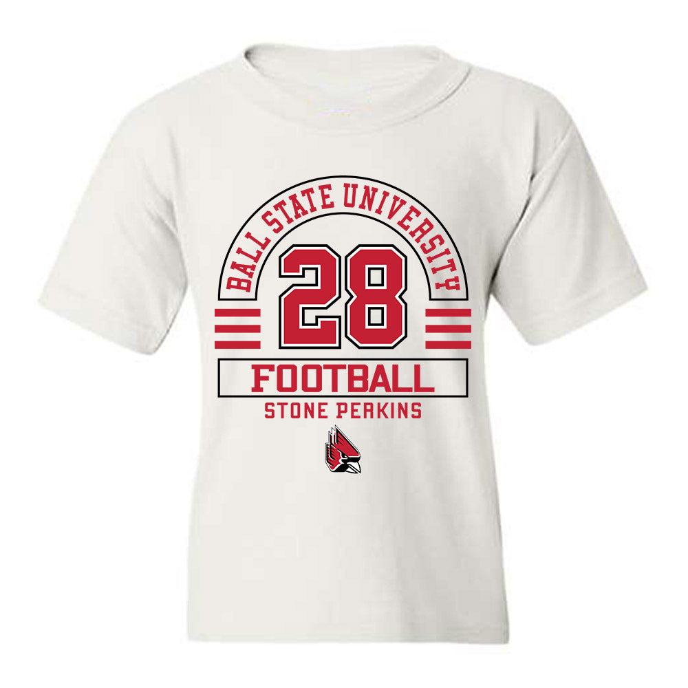 Ball State - NCAA Football : Stone Perkins - Classic Fashion Shersey Youth T-Shirt-0
