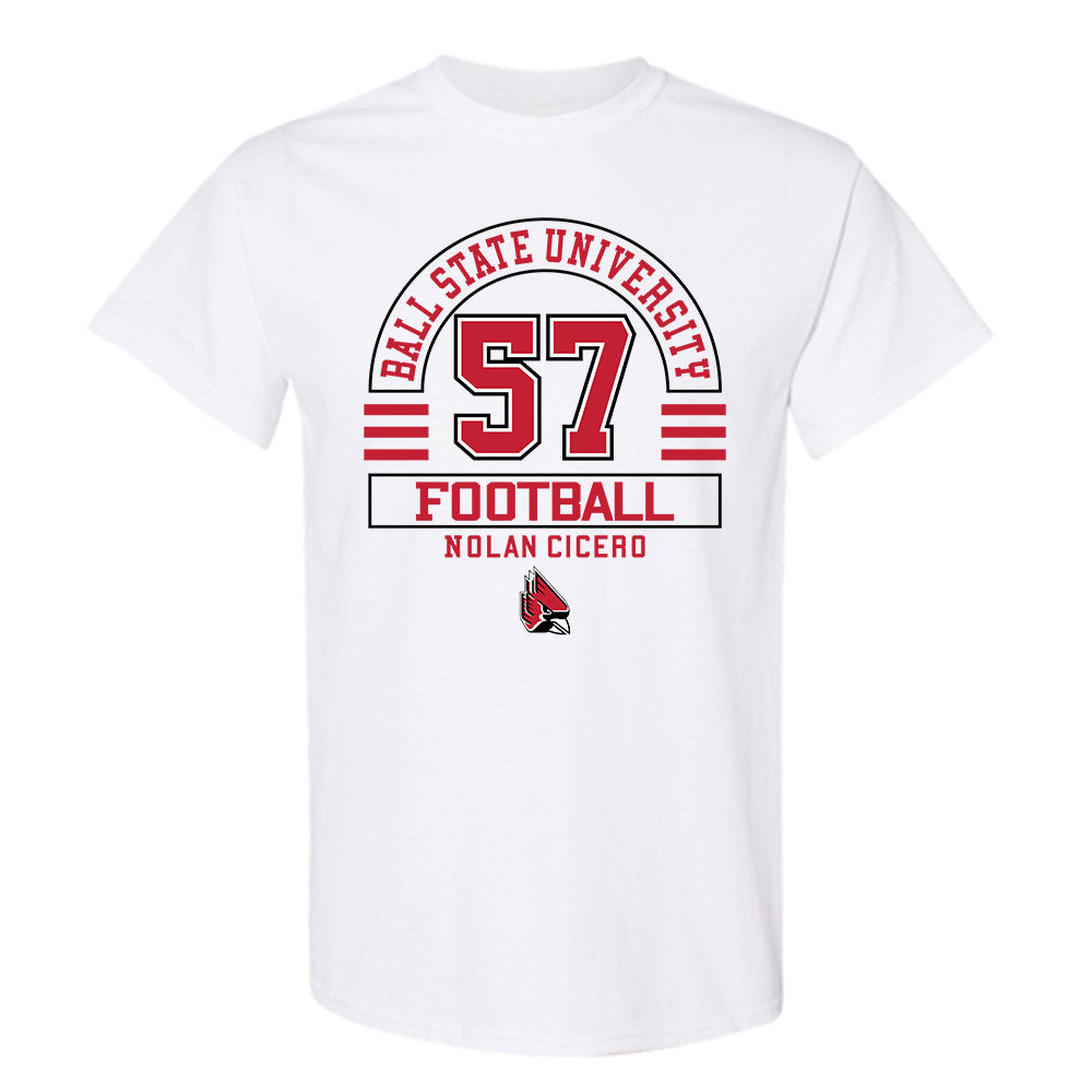 Ball State - NCAA Football : Nolan Cicero - Classic Fashion Shersey T-Shirt-0