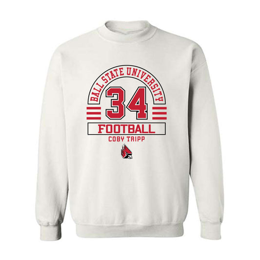 Ball State - NCAA Football : Coby Tripp - Classic Fashion Shersey Crewneck Sweatshirt-0