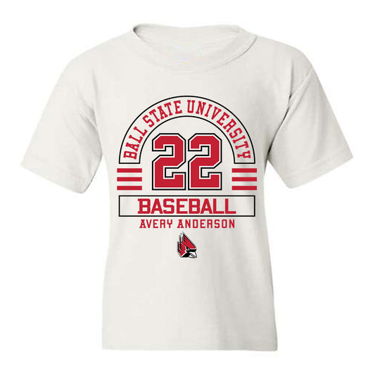 Ball State - NCAA Baseball : Avery Anderson - Classic Fashion Shersey Youth T-Shirt-0