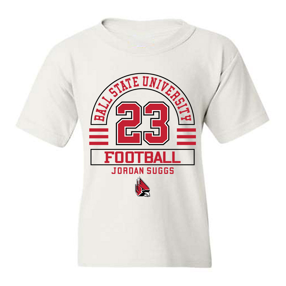 Ball State - NCAA Football : Jordan Suggs - Classic Fashion Shersey Youth T-Shirt-0