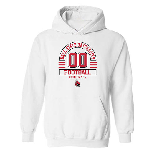 Ball State - NCAA Football : Zion Haney - Classic Fashion Shersey Hooded Sweatshirt-0