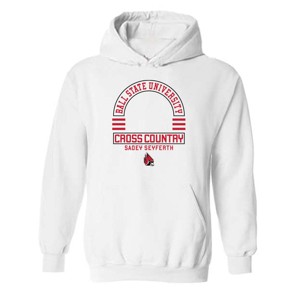 Ball State - NCAA Women's Cross Country : Sadey Seyferth - Classic Fashion Shersey Hooded Sweatshirt-0