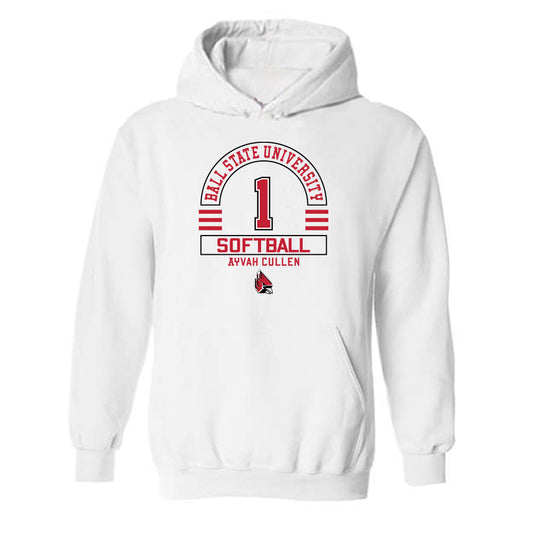 Ball State - NCAA Softball : Ayvah Cullen - Classic Fashion Shersey Hooded Sweatshirt-0