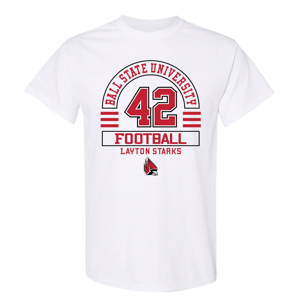 Ball State - NCAA Football : Layton Starks - Classic Fashion Shersey T-Shirt-0