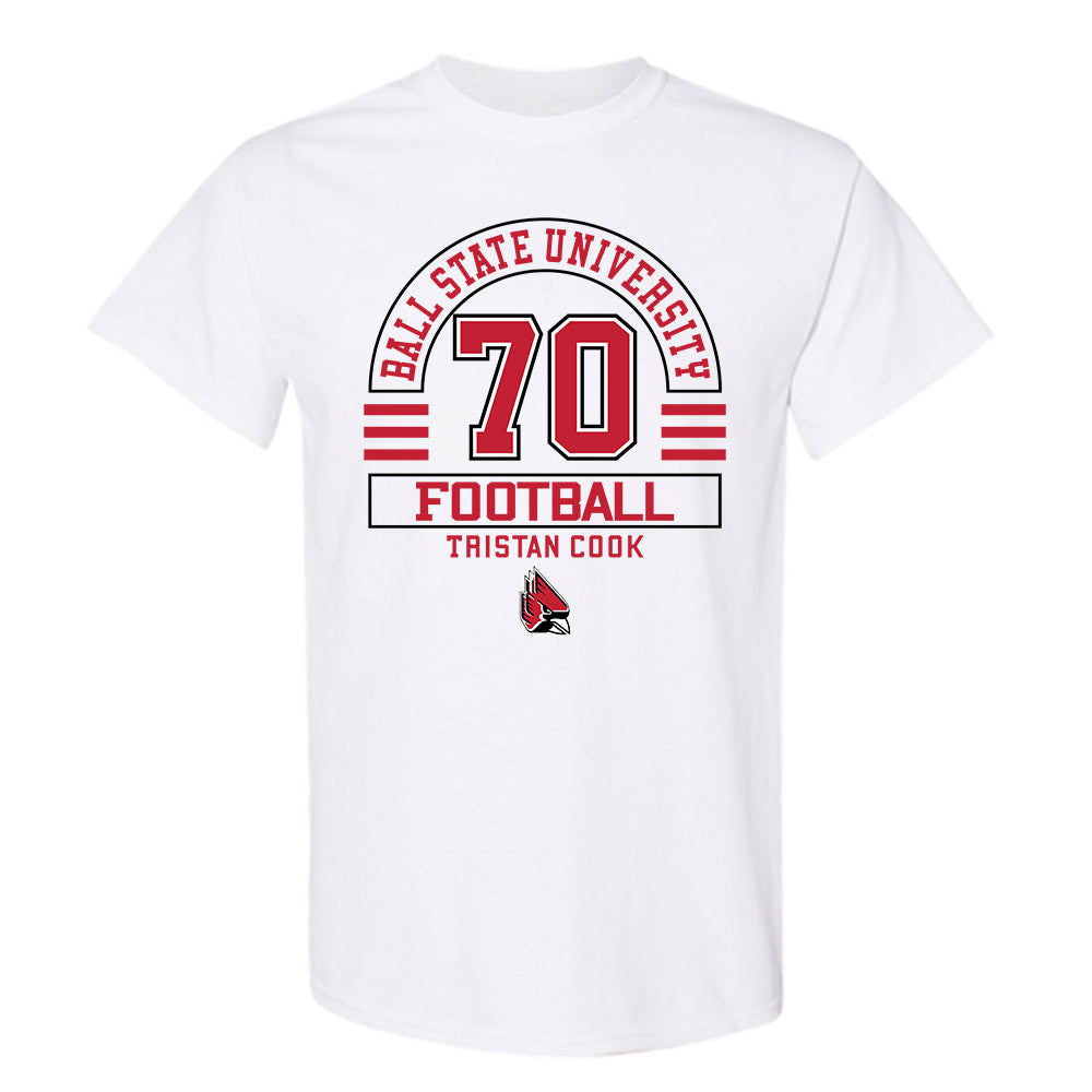 Ball State - NCAA Football : Tristan Cook - Classic Fashion Shersey T-Shirt-0