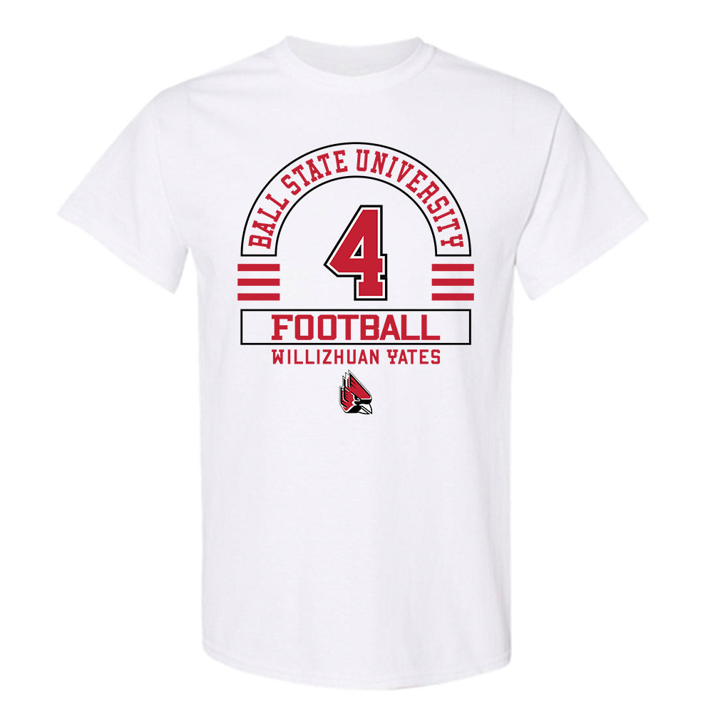 Ball State - NCAA Football : Willizhuan Yates - Classic Fashion Shersey T-Shirt-0