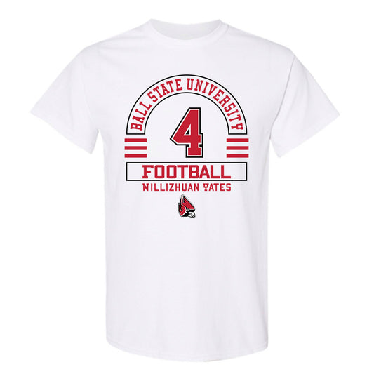Ball State - NCAA Football : Willizhuan Yates - Classic Fashion Shersey T-Shirt-0