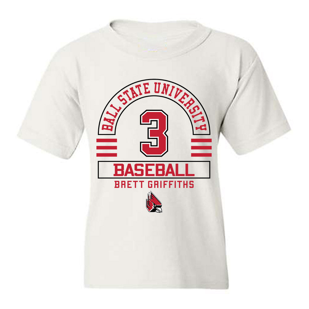 Ball State - NCAA Baseball : Brett Griffiths - Classic Fashion Shersey Youth T-Shirt-0