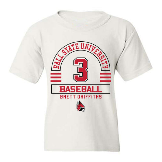 Ball State - NCAA Baseball : Brett Griffiths - Classic Fashion Shersey Youth T-Shirt-0