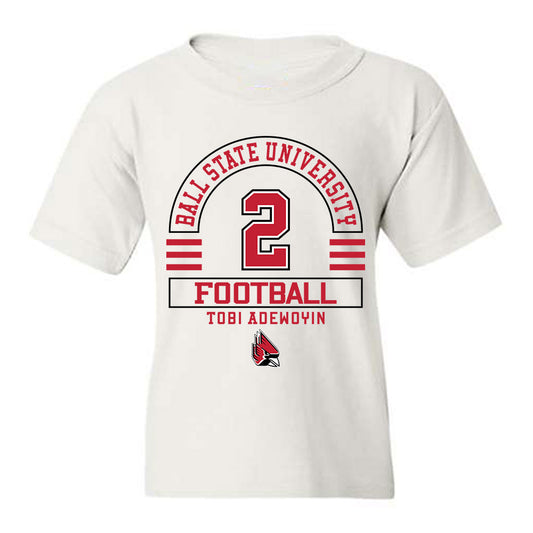 Ball State - NCAA Football : Tobi Adewoyin - Classic Fashion Shersey Youth T-Shirt-0