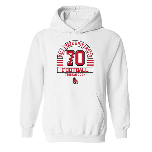Ball State - NCAA Football : Tristan Cook - Classic Fashion Shersey Hooded Sweatshirt-0