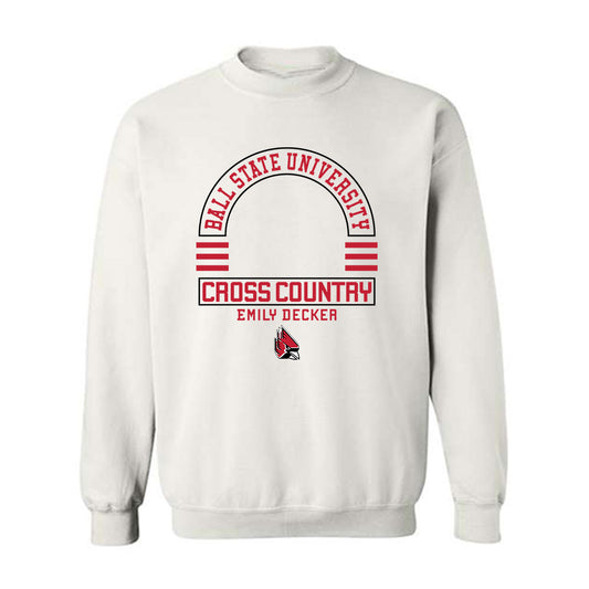 Ball State - NCAA Women's Cross Country : Emily Decker - Classic Fashion Shersey Crewneck Sweatshirt-0