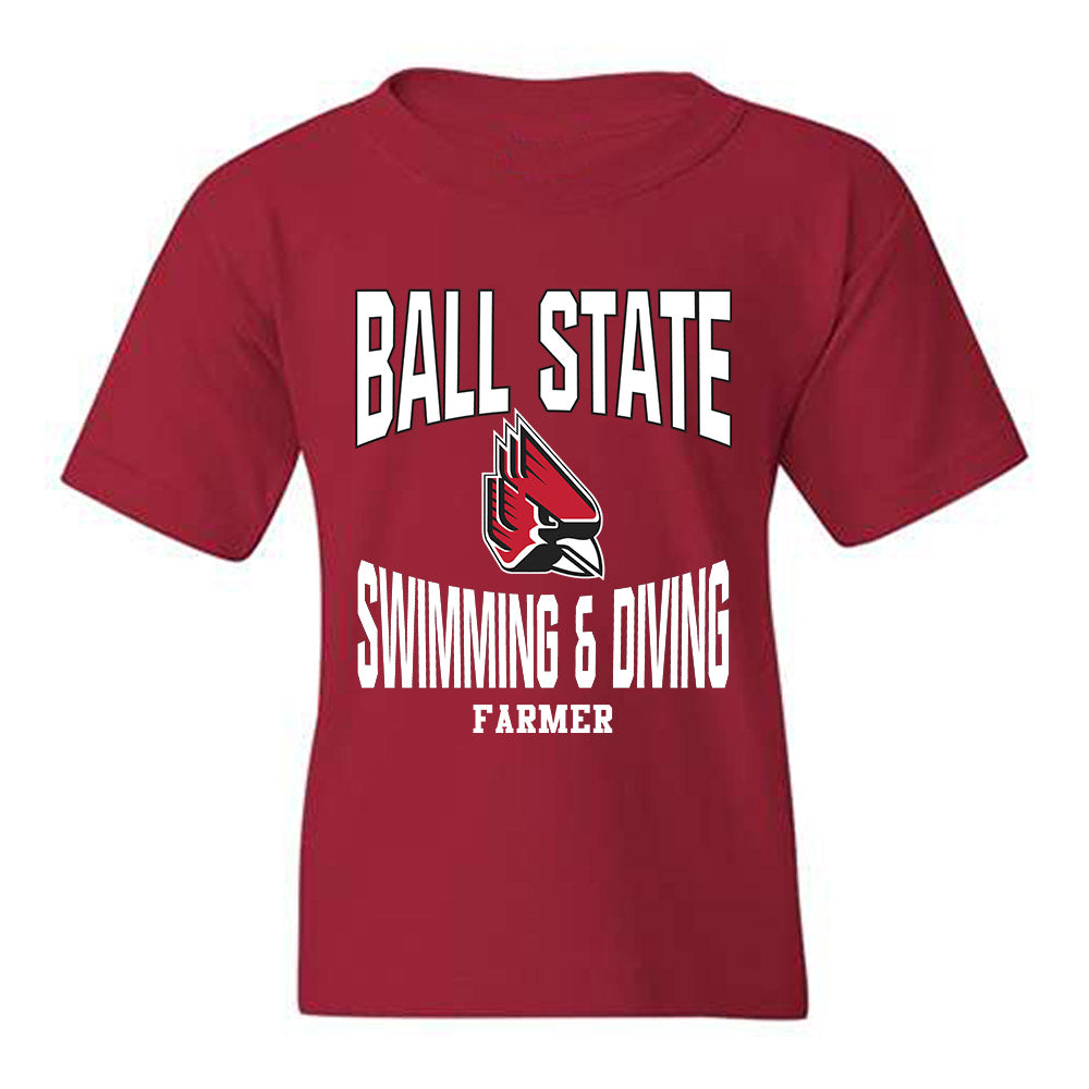 Ball State - NCAA Men's Swimming & Diving : Ryan Farmer - Classic Fashion Shersey Youth T-Shirt-0