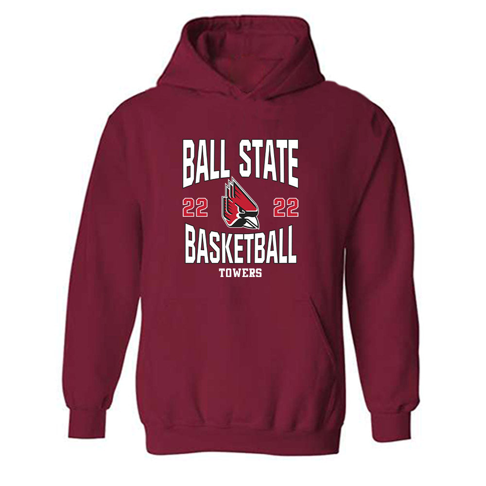 Ball State - NCAA Women's Basketball : Tessa Towers - Classic Fashion Shersey Hooded Sweatshirt-0