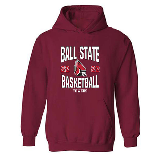 Ball State - NCAA Women's Basketball : Tessa Towers - Classic Fashion Shersey Hooded Sweatshirt-0
