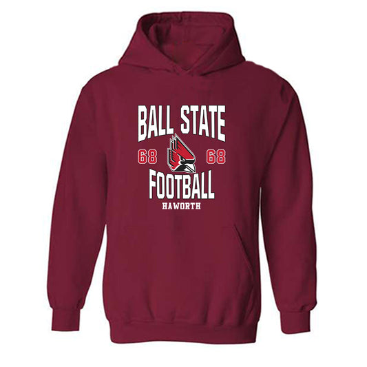 Ball State - NCAA Football : Grant Haworth - Classic Fashion Shersey Hooded Sweatshirt-0
