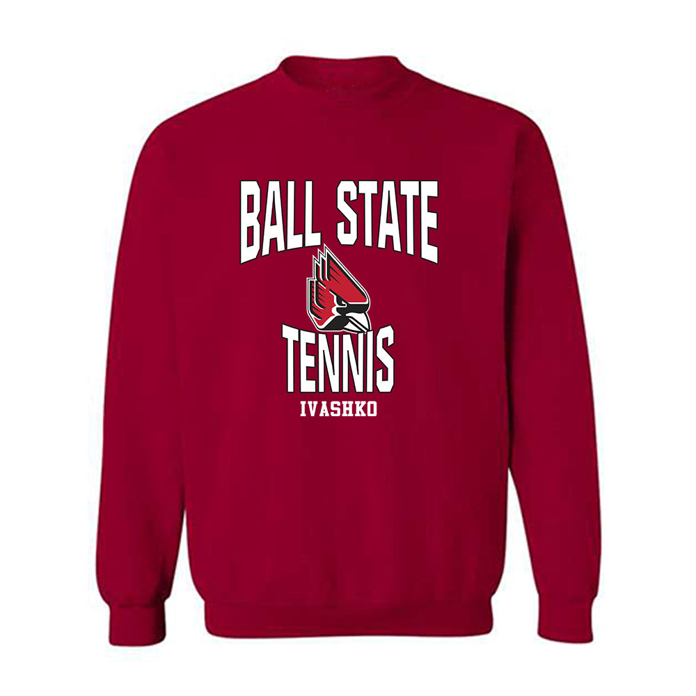 Ball State - NCAA Men's Tennis : Maksym Ivashko - Classic Fashion Shersey Crewneck Sweatshirt-0