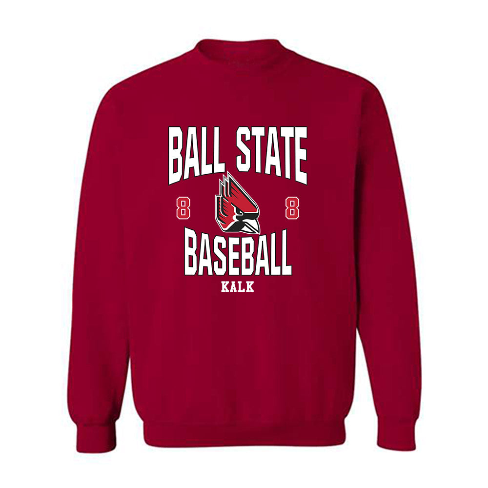 Ball State - NCAA Baseball : Max Kalk - Classic Fashion Shersey Crewneck Sweatshirt