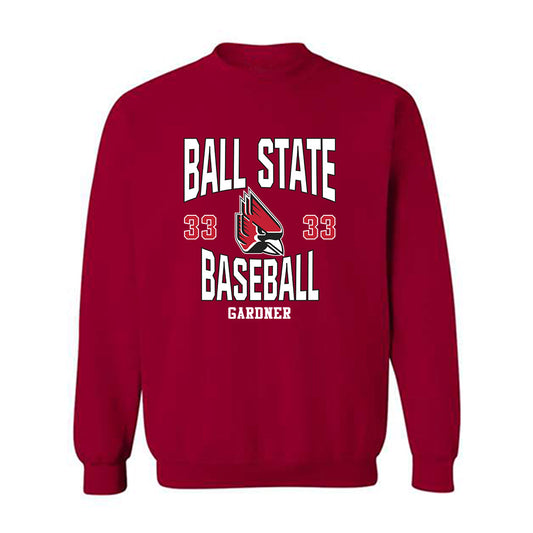 Ball State - NCAA Baseball : Patrick Gardner - Classic Fashion Shersey Crewneck Sweatshirt-0