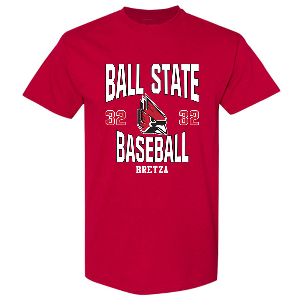 Ball State - NCAA Baseball : Zander Bretza - Classic Fashion Shersey T-Shirt-0