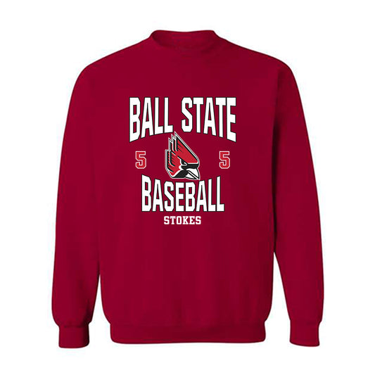 Ball State - NCAA Baseball : Taber Stokes - Classic Fashion Shersey Crewneck Sweatshirt-0