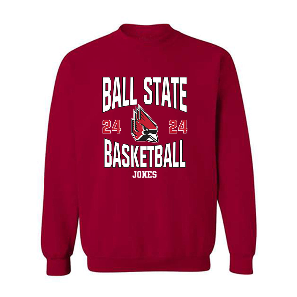 Ball State - NCAA Men's Basketball : Mason Jones - Classic Fashion Shersey Crewneck Sweatshirt-0