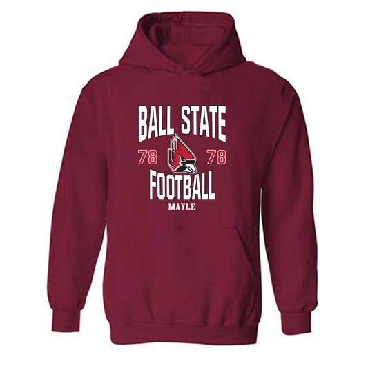 Ball State - NCAA Football : Kaden Mayle - Classic Fashion Shersey Hooded Sweatshirt-0