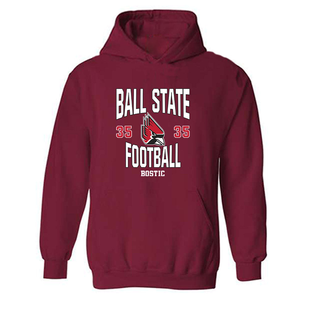 Ball State - NCAA Football : Drew Bostic - Classic Fashion Shersey Hooded Sweatshirt-0
