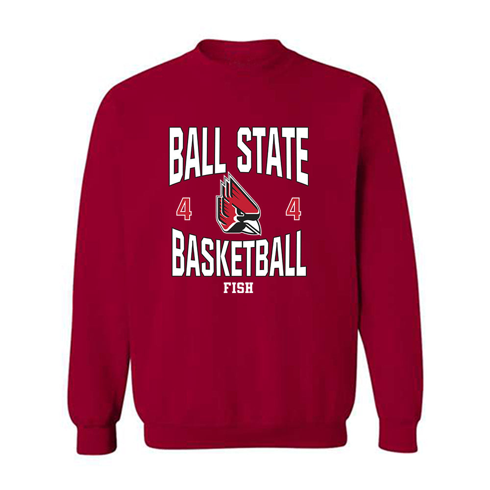 Ball State - NCAA Men's Basketball : Kayden Fish - Classic Fashion Shersey Crewneck Sweatshirt-0