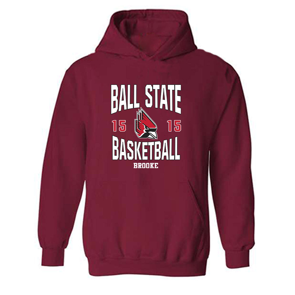 Ball State - NCAA Women's Basketball : Ashlynn Brooke - Classic Fashion Shersey Hooded Sweatshirt-0