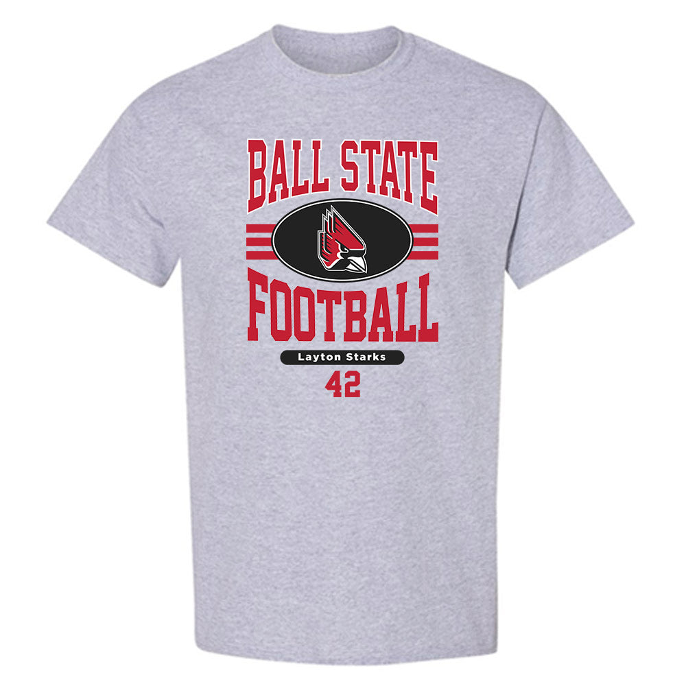 Ball State - NCAA Football : Layton Starks - Classic Fashion Shersey T-Shirt-0