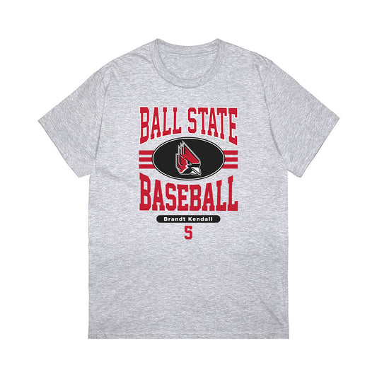 Ball State - NCAA Baseball : Brandt Kendall - Classic Fashion Shersey T-Shirt-0