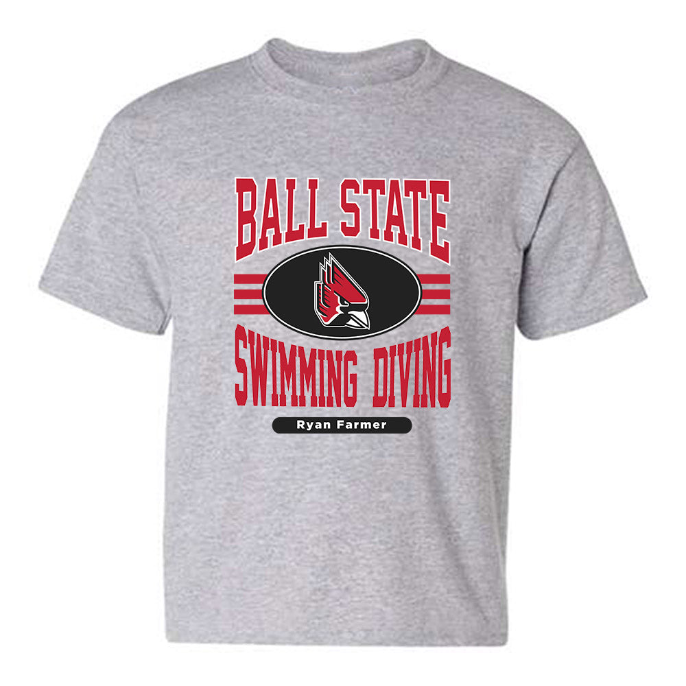 Ball State - NCAA Men's Swimming & Diving : Ryan Farmer - Classic Fashion Shersey Youth T-Shirt-0