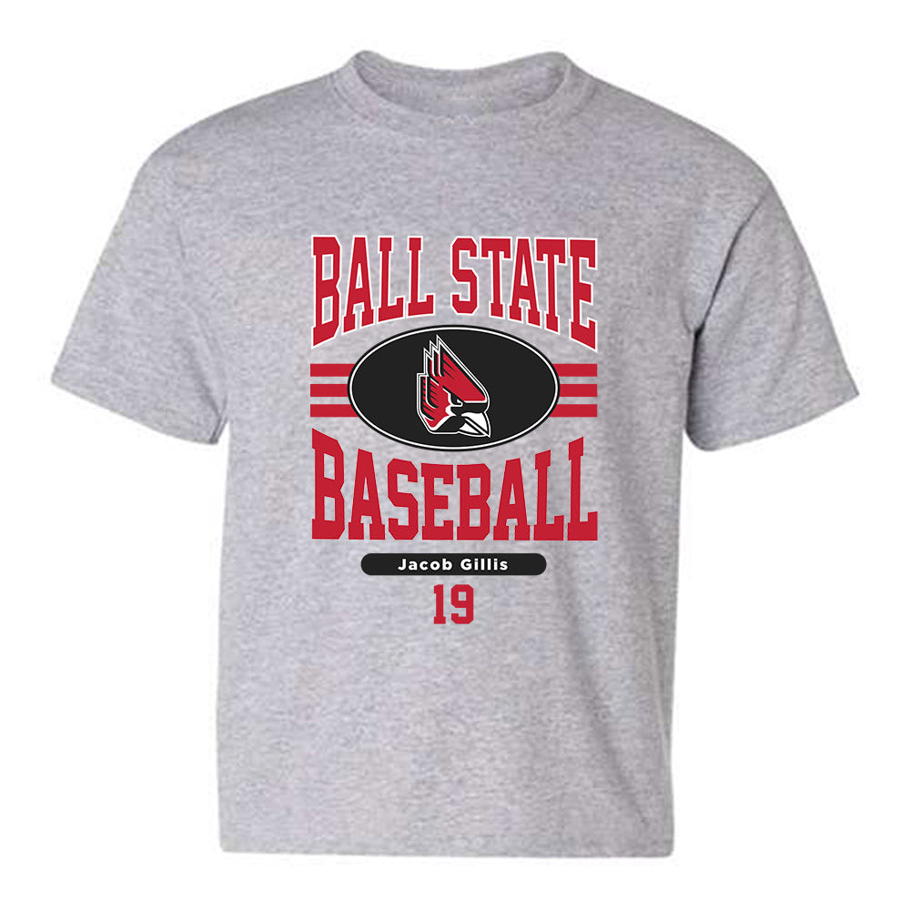 Ball State - NCAA Baseball : Jacob Gillis - Classic Fashion Shersey Youth T-Shirt-0