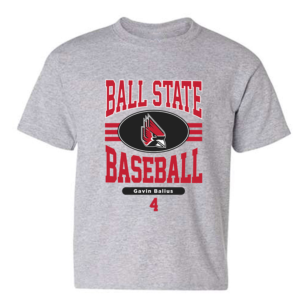 Ball State - NCAA Baseball : Gavin Balius - Classic Fashion Shersey Youth T-Shirt-0