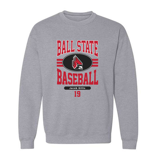 Ball State - NCAA Baseball : Jacob Gillis - Classic Fashion Shersey Crewneck Sweatshirt-0